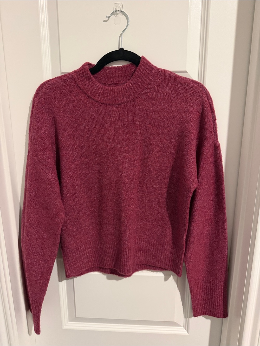 Abercrombie & Fitch Rose-Mauve Mock Neck Sweater